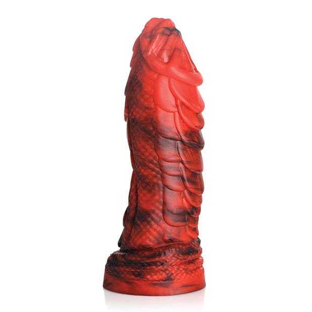 XR - Creature Cocks Fire Dragon Scaly Silicone Dildo (Red) Non Realistic Dildo with suction cup (Non Vibration) 626143470 CherryAffairs