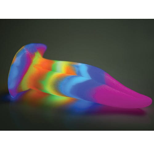 XR - Creature Cocks Glow in the Dark Unicorn Kiss Silicone Tongue Dildo (Rainbow) Non Realistic Dildo with suction cup (Non Vibration) 848518049902 CherryAffairs