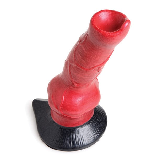 XR - Creature Cocks Hell Hound Canine Penis Silicone Dildo (Red/Black) Non Realistic Dildo with suction cup (Non Vibration) 848518046079 CherryAffairs