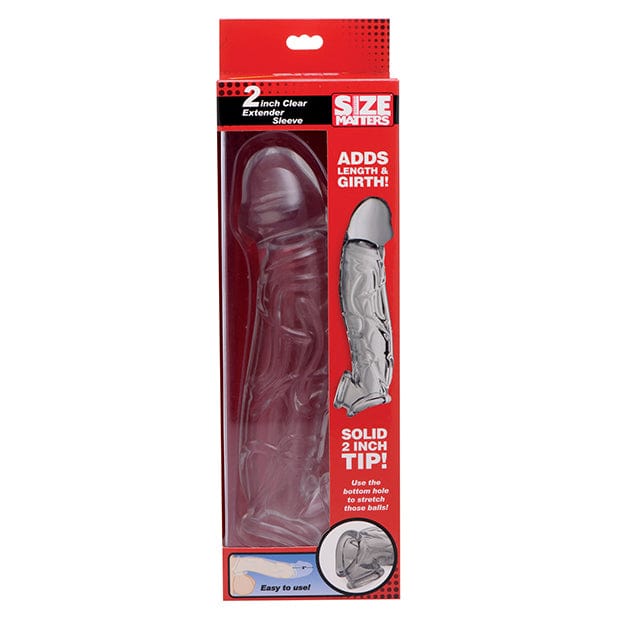 XR - Size Matters Penis Extender Sleeve 2" (Clear) Cock Sleeves (Non Vibration) 626143495 CherryAffairs