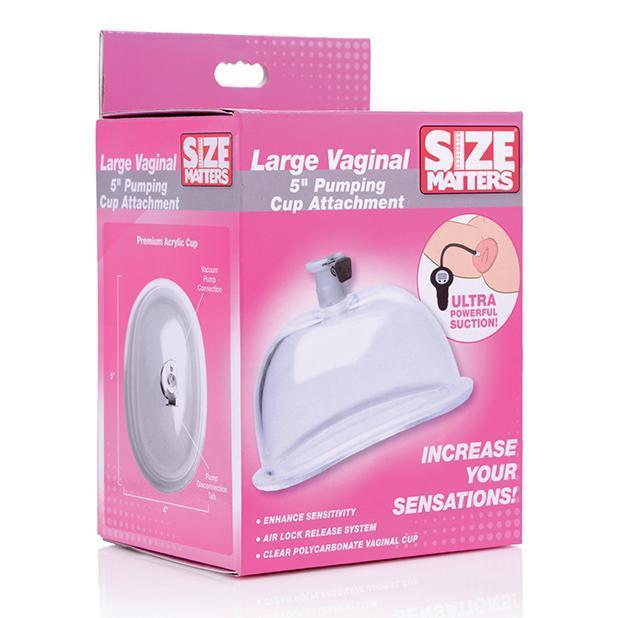 XR - Size Matters Vaginal 5&quot; Pumping Cup Attachment Large (Clear) Clitoral Pump (Non Vibration) 848518032119 CherryAffairs