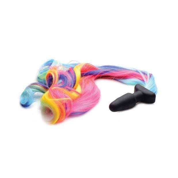 XR - Tailz Rainbow Pony Tail Anal Plug (Black) Anal Plug (Non Vibration)