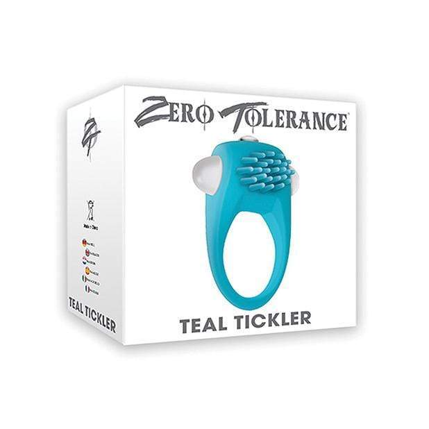 Zero Tolerance - Teal Tickler Vibrating Cock Ring (Blue) Silicone Cock Ring (Vibration) Non Rechargeable 844477013282 CherryAffairs