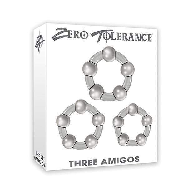 Zero Tolerance - Three Amigos Cock Rings (Clear) Rubber Cock Ring (Non Vibration) 844477013312 CherryAffairs