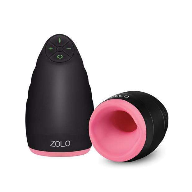 Zolo - Pulsating Warming Dome Male Stimulator Masturbator (Black) Masturbator Soft Stroker (Vibration) Rechargeable 848416003969 CherryAffairs